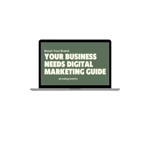 Digital marketing guide displayed on a laptop screen, highlighting strategies to boost business growth with a digital marketing expert in Dubai.